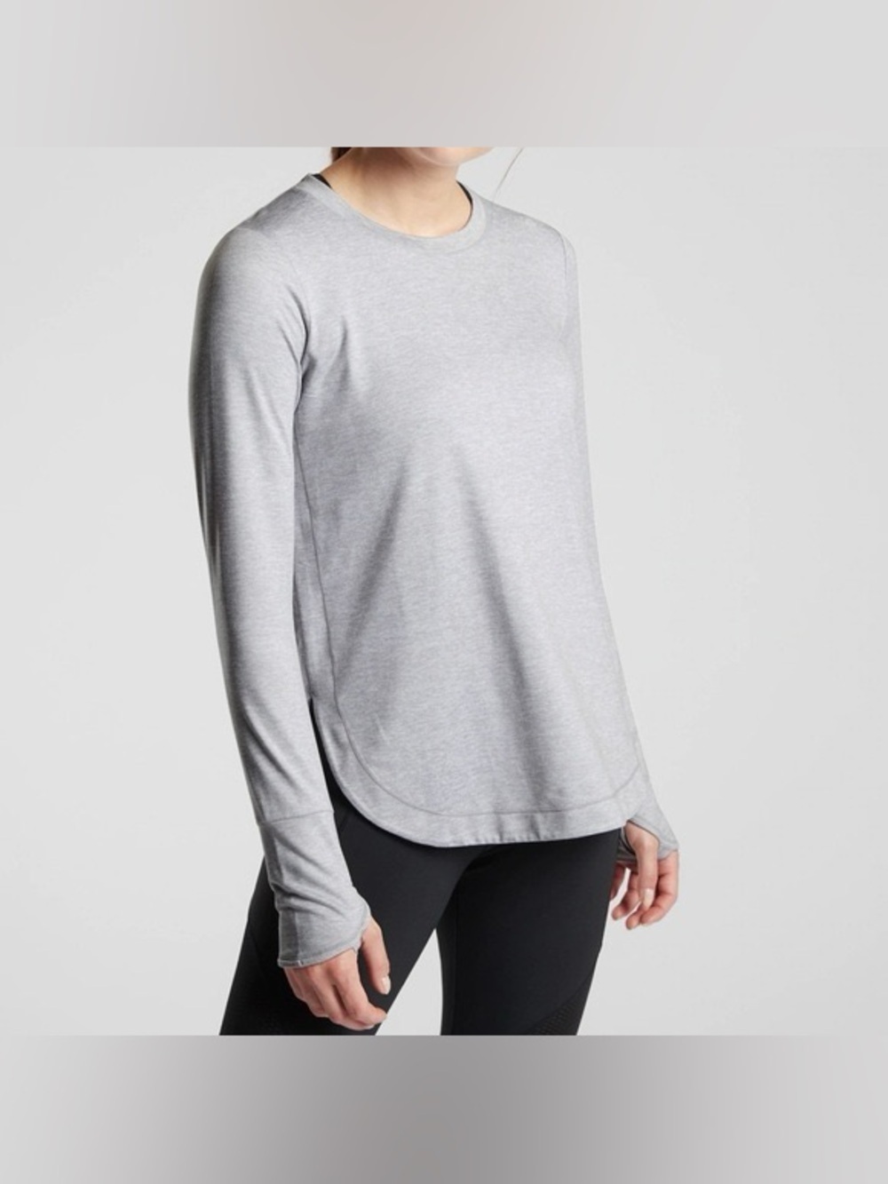 Athleta Uptempo Gray Long Sleeve Top Women’s Size Medium